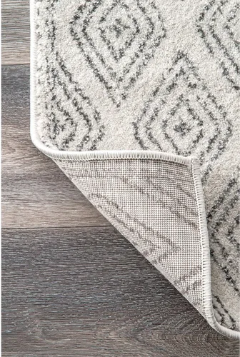 Vista 5 de nuLOOM Sarina Diamonds - Alfombra Gris