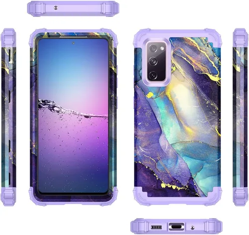 Vista 2 de Rancase Funda para Galaxy S20 FE 5G, Tres Capas de Protección Resistente a Golpes de Servicio Pesado Parachoques de Plástico Duro + Funda Protectora