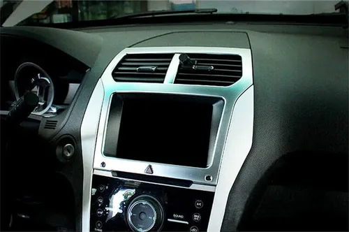 Vista 6 de L2R para Ford Explorer 2011 2012 2013 2014 2015 Accesorios para Interior de Coche Cubierta de Navegación del Tablero Consola Marco de Embellecedor