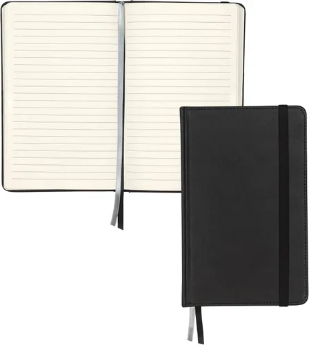 Vista 22 de Samsill, diario de escritura, cubierta de tapa dura, tamaño clásico, 5,25 pulgadas x 8,25 pulgadas, 120 hojas revestidas (240 páginas), negro
