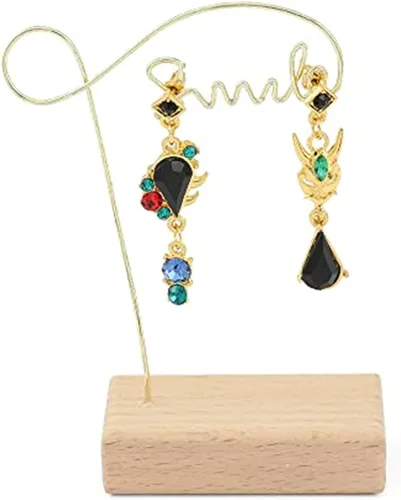 Vista 4 de Juego de anime Genshin Impact Zhongli Keqing Mona - Aretes de joyería de moda para mujeres y niñas Metal Plata tibetana