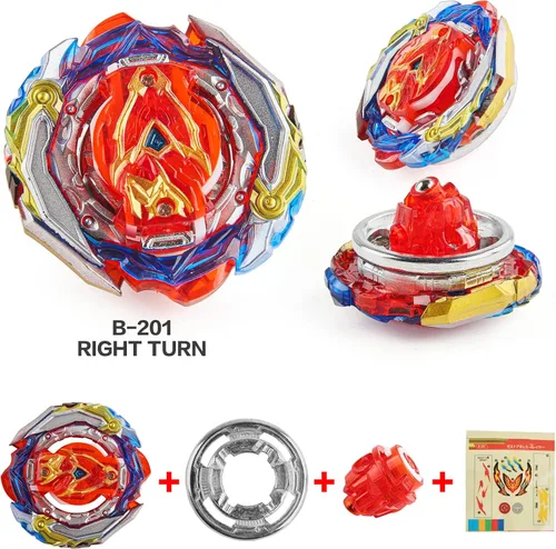Vista 6 de Bey Battling Top Set Burst Gyro Toys Regalo para niños niños de 6 8 10 12+ Juego de batalla de combate 4 tapas giratorias de 2 lanzadores