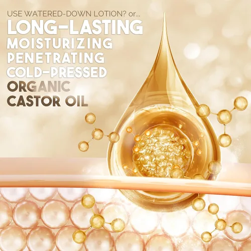 Vista 5 de Aceite de Ricino Orgánico BALM OF GILEAD para Hidratación de la Piel - Terapéutico Prensado en Frío, Certificado USDA 100% Puro, Botella de Vidrio