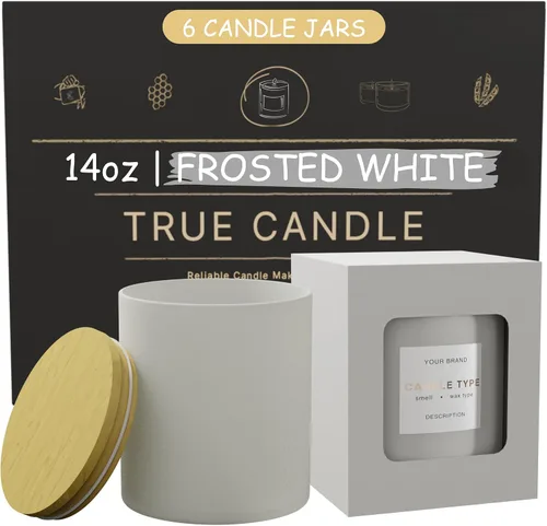 Vista 14 de Tarros de 7 onzas – Tarros de velas vacíos para hacer velas – Tarro de vela a granel – Tapas de tarros de vela de vidrio – Recipientes de velas