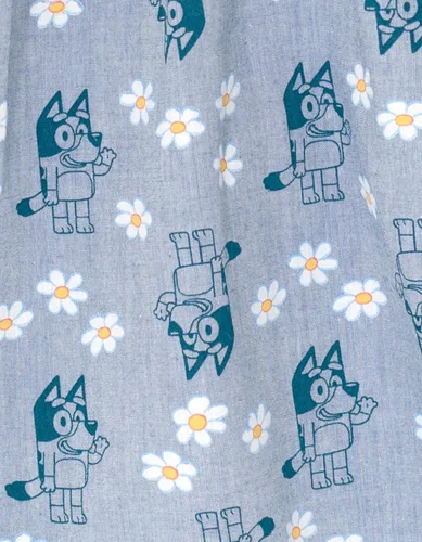 Vista 3 de Bluey Vestido skater de cambray floral de bebé a niño grande
