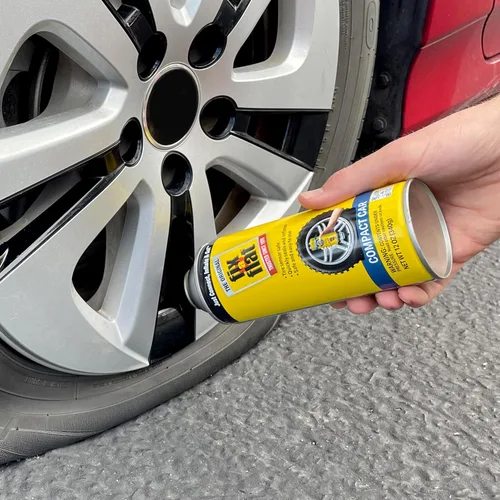 Vista 3 de Fix-a-Flat S60410 - Reparación e inflador de neumáticos planos de emergencia en aerosol, para neumáticos compactos, fórmula ecológica, ajuste