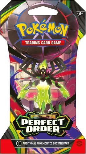 Vista 3 de Pokemon TCG: Mega Evolutions - Paquete de refuerzo con mangas Perfect Order - 10 cartas