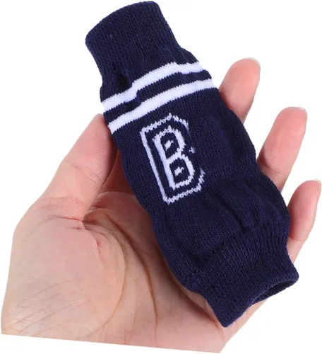 Vista 4 de HANABASS 4 piezas de protectores de codo para mascotas, mangas de punto para perros, diseño de letras y cómodos calentadores de piernas, fáciles