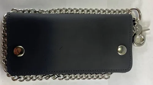 Vista 3 de Cartera cuadrada masónica personalizada y brújula larga cadena negra. HECHO EN EE. UU, Negro