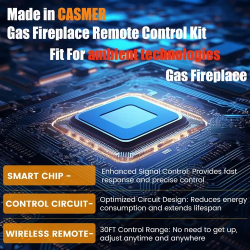 Vista 8 de Kit de control remoto para chimenea de gas, compatible con chimenea Ambient Technologies, control remoto reemplaza RCM-RX/RMC RX RCT RCMT RCT RCST
