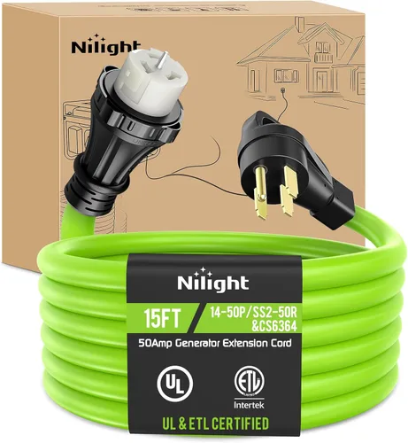 Vista 38 de Nilight Cable de Extensión para Secadora EV de 15 Pies 3 Clavijas 30 Amperios NEMA 10-30P 10-30R Cable de Extensiones Antiguas Servicio Pesado