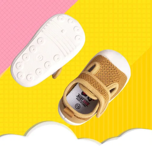 Vista 4 de Zapatos para bebés de 1 a 4 años, zapatos para niños pequeños, zapatos para niños y niñas, suela suave, tela de algodón antideslizante, malla