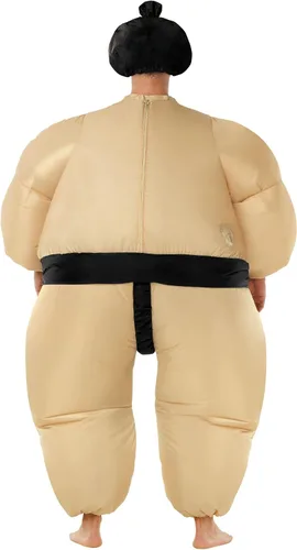 Vista 4 de Morph Trajes de lucha de sumo para adultos, disfraz de luchador de sumo para adultos, disfraz inflable de Halloween para adultos, disfraces