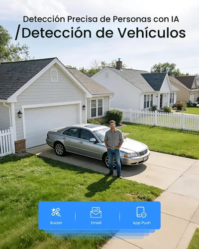 Vista 2 de ZOSI 3K Lite Sistema de cámara de seguridad con cable, 4 cámaras bala