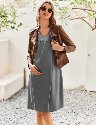 Vista 4 de Ekouaer - Camisón de maternidad para mujer (tallas S-XXL)