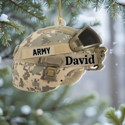 Vista 3 de Adornos de Navidad del ejército estadounidense, adorno de veterano para hombres y mujeres, adornos patrióticos para decoración de árbol de Navidad