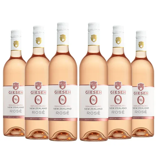 Vista 2 de Giesen Rosa sin alcohol, desalcoholizada a < 0,5% ABV, ligera y fresca, rosa eliminada con alcohol de Marlborough, Nueva Zelanda, 25.4 fl oz