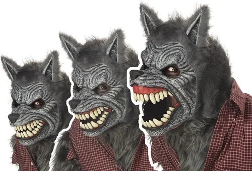Vista 2 de California Costumes, disfraz de hombre lobo, Full Moon Madness, para hombre