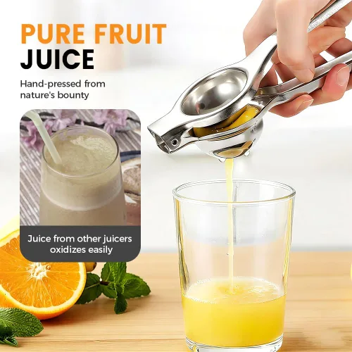 Vista 3 de Lemon Squeezer Stainless Steel Citrus Juicer, 2026 New Handheld Juicer for Home Use – Non-Slip Manual Citrus Juicer for Lemons, Oranges, and 1PC