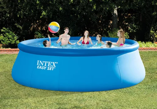 Vista 4 de INTEX Juego de piscina inflable de fácil configuración: 15 pies x 48 pulgadas, con bomba de filtro de cartucho de 1000 GPH y dispensador de cloro