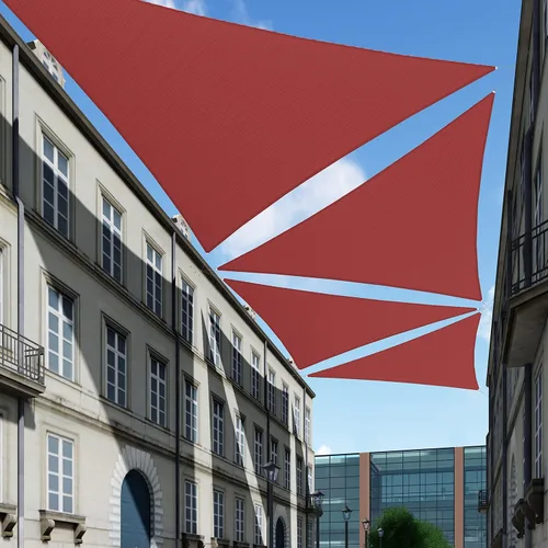 Vista 12 de TANG Toldo parasol triangular de 2 x 2 x 2 pies, para patio, tela permeable con bloqueo UV para pérgola, patio trasero, porche, terraza, jardín Beige