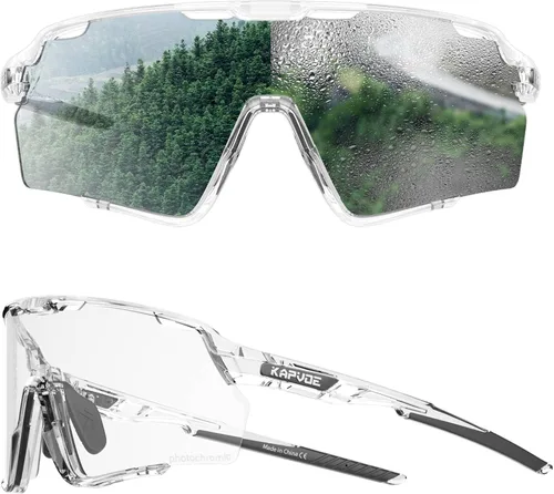 Vista 8 de KAPVOE Photochromic Cycling Glasses Men Women Clear Mountain Bike Sunglasses MTB Bicycle Riding Sports Triathlon - K170