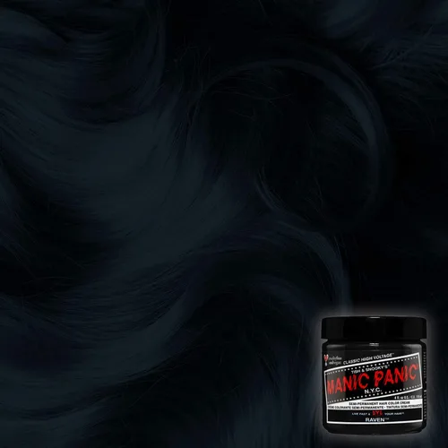 Vista 4 de MANIC PANIC Classic Raven Color de Cabello Semipermanente - Tinte negro de tono frío para mujeres y hombres que dura de 4 a 6 semanas - Vegano, sin
