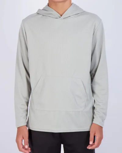 Vista 3 de Real Essentials Paquete de 3 sudadera con capucha de malla de manga larga para jóvenes bolsillo canguro niños y niñas