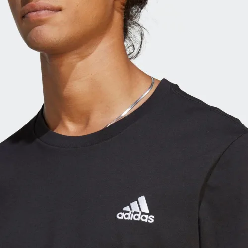 Vista 6 de Adidas Camiseta con logotipo pequeño bordado para hombre Essentials