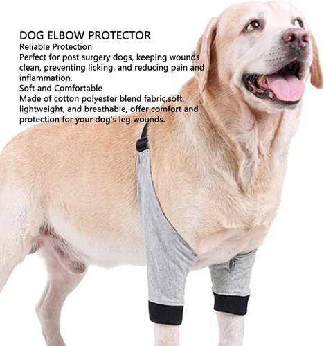 Vista 7 de Protector de codo para perro, rodillera ajustable para perros pequeños, medianos y grandes, para callos (M)