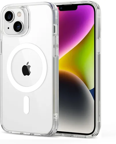 Vista 49 de ESR Funda magnética híbrida con HaloLock, compatible con iPhone 14 y 13, compatible con MagSafe, protección de grado militar a prueba de golpes Negro