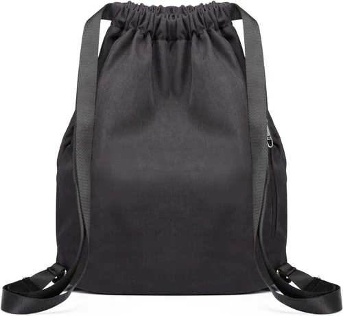 Vista 5 de KAUKKO Mochila deportiva con cordón para gimnasio, yoga, mochila de hombro para hombres y mujeres, L, Mochilas Daypack