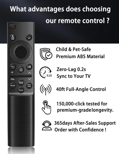 Vista 3 de Reemplazo para mando a distancia de Samsung TV, compatible con todos los televisores inteligentes Samsung Smart TV LED LCD HDTV 3D de marco curvo