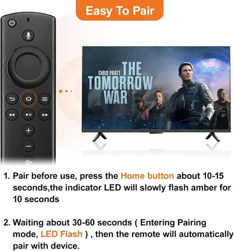 Vista 6 de Replacement Remote Voice Controller for Fire Stick 2nd Gen/Lite/4K/2020 Release, TVs Cube(1st/2nd Gen), Smart TV 3rd Gen, Not for Smart TV 1st/2nd