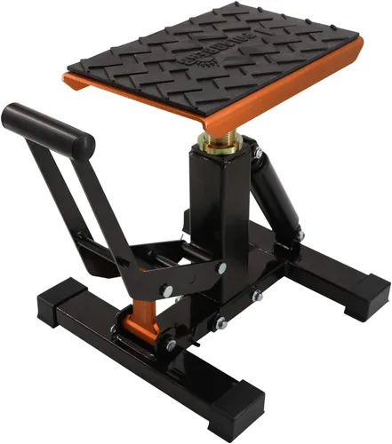 Vista 13 de POLARBEAR Soporte para Moto de Cross Ajustable Soporte de Gato Capacidad de 1200 Libras Soporte de Motor Elevación Vertical Fácil de Operar con Negro