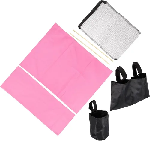 Vista 7 de PATIKIL Juego de accesorios para sillas de director, juego 5 en 1 para silla de maquillaje, kit de repuesto de lona y bolsas de almacenamiento Negro