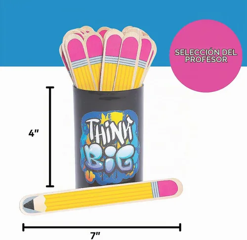 Vista 3 de Fun Express Palitos con nombre para lápiz, 36 piezas