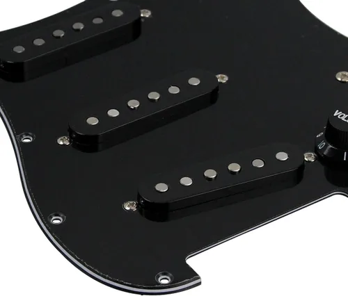 Vista 5 de FLEOR Golpeador precableado con pastillas Alnico 5, 3 bobinas simples, para guitarra eléctrica cargada - Negro