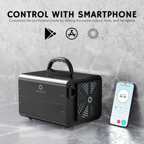 Vista 2 de Airthereal MA10K-PRO SMART WiFi Generador de Ozono - Ozonizador de Alta Capacidad de Producción de Ozono - Eliminador de Olores, Desodorante