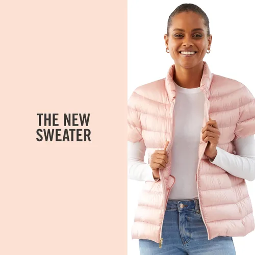 Vista 6 de Martha Stewart - Chaleco inflado de mujer - Chaqueta de plumón para mujer