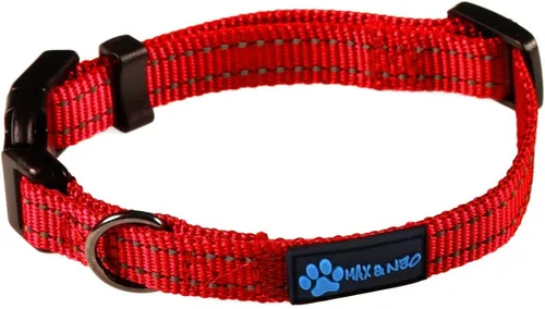 Vista 15 de Max and Neo NEO - Collar reflectante con hebilla de nailon para perro, donamos un collar a un rescate de perros por cada collar vendido (XS, negro)