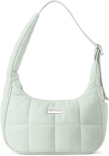 Vista 37 de TOPDesign Bolso de hombro acolchado para mujer, bolso de mano ultraligero con cremallera, correa ajustable