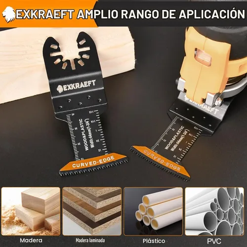 Vista 6 de Cuchilla oscilante para herramientas de borde curvo, 50 piezas para madera