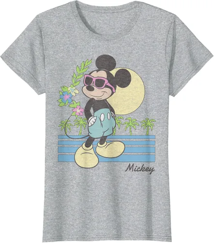 Vista 30 de Disney Mickey and Friends Mickey Retro Beach Camiseta S Gris Oscuro