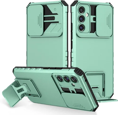 Vista 130 de Funda compatible con Samsung Galaxy M13 5G/A04 Dimensional Soporte Ventana Corredera Teléfono Móvil Funda Protectora a Prueba de Golpes para Samsung