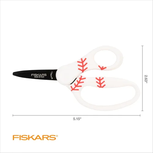 Vista 6 de Fiskars 124302-1026 - Tijeras para niños (punta puntiaguda, antiadherentes)