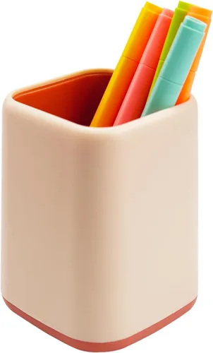Vista 7 de ZUFECY Soporte para bolígrafos de escritorio, organizador de escritorio, estuche de almacenamiento de papelería con diseño escandinavo para la Azul