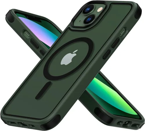 Vista 19 de Mobnano Funda para iPhone 13 Pro, compatible con MagSafe, funda transparente con anillo magnético, diseño multicolor protector a prueba de golpes