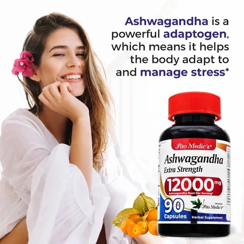 Vista 7 de FITO MEDIC'S Laboratorio Ashwagandha Suplementos de ashwagandha Cápsulas de ashwagandha 90 cápsulas