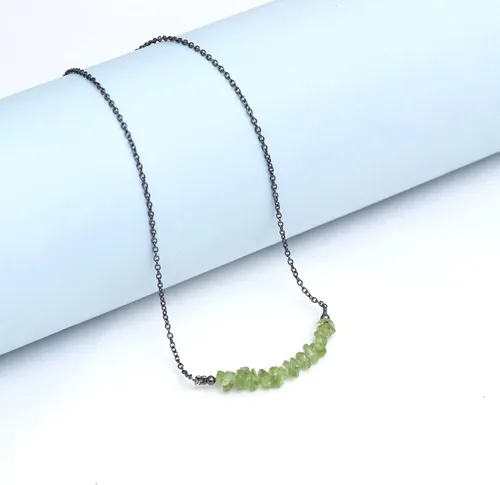 Vista 15 de Gempires - Collar de barra de chips naturales, cristales curativos de energía, regalo de cumpleaños, regalo para ella, joyería de piedras preciosas